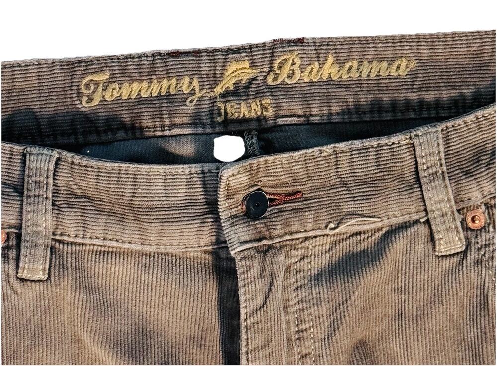 Tommy Bahama Mens Chocolate Brown Corduroy Pants 40 x 30 Preppy Classic